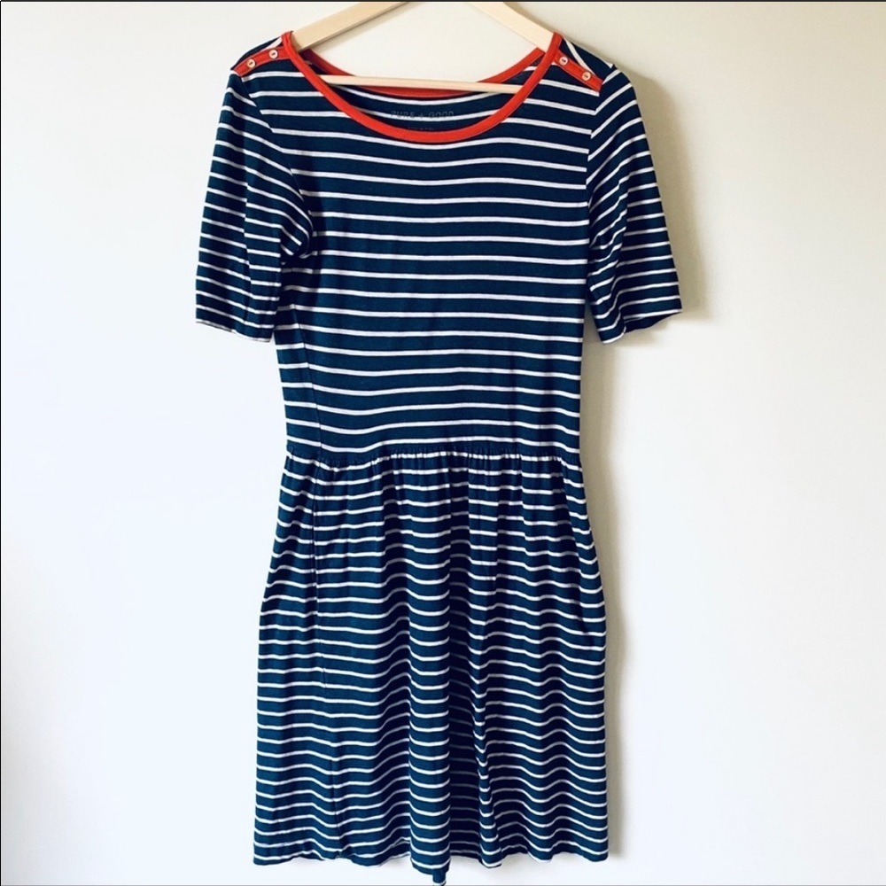 🎉HP🎉 Anthropologie Pure+Good Navy Striped Dress